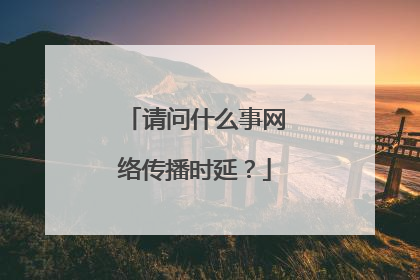 请问什么事网络传播时延？