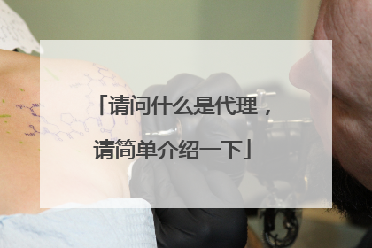 请问什么是代理，请简单介绍一下