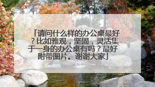 请问什么样的办公桌最好?比如雅观,坚固,灵活集于一身的办公桌有吗?最好附带图片。谢谢大家