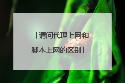 请问代理上网和脚本上网的区别