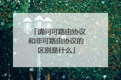 请问可路由协议和非可路由协议的区别是什么