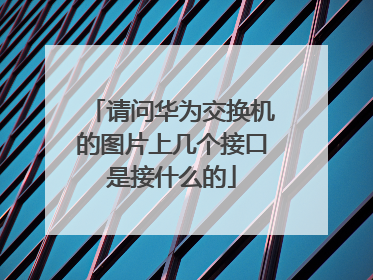 请问华为交换机的图片上几个接口是接什么的