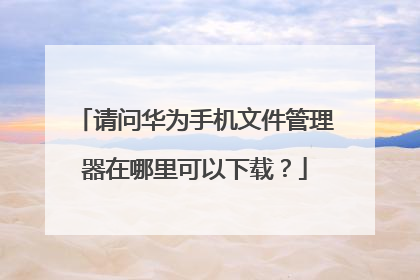 请问华为手机文件管理器在哪里可以下载?