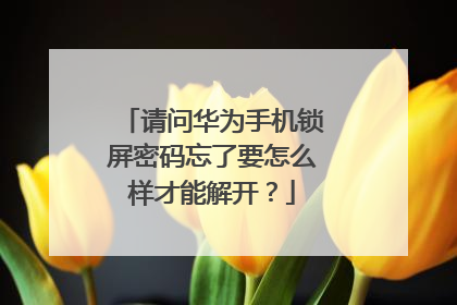 请问华为手机锁屏密码忘了要怎么样才能解开?