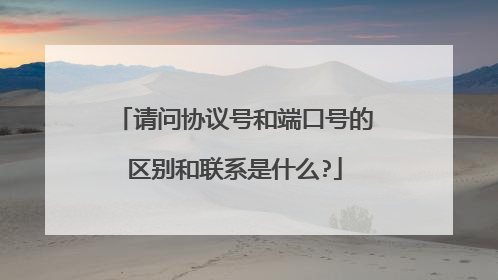 请问协议号和端口号的区别和联系是什么?