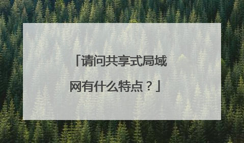 请问共享式局域网有什么特点?