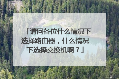 请问各位什么情况下选择路由器，什么情况下选择交换机啊？