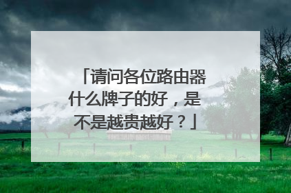 请问各位路由器什么牌子的好，是不是越贵越好？