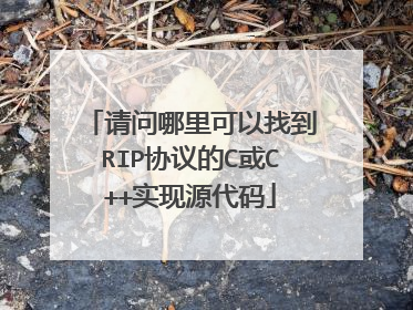 请问哪里可以找到RIP协议的C或C++实现源代码