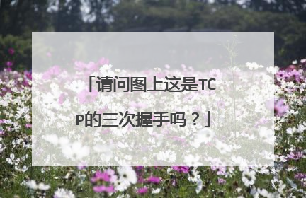 请问图上这是TCP的三次握手吗？