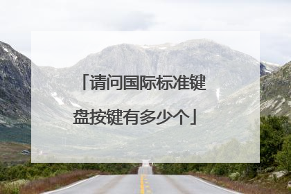 请问国际标准键盘按键有多少个