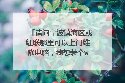 请问宁波镇海区或红联哪里可以上门维修电脑,我想装个win7系统。