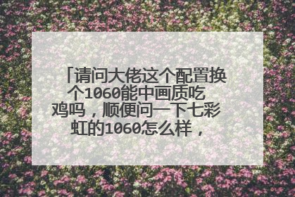 请问大佬这个配置换个1060能中画质吃鸡吗,顺便问一下七彩虹的1060怎么样,准备JD入手一张