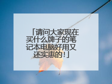 请问大家现在买什么牌子的笔记本电脑好用又还实惠的!