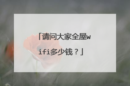 请问大家全屋wifi多少钱?