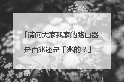 请问大家我家的路由器是百兆还是千兆的？