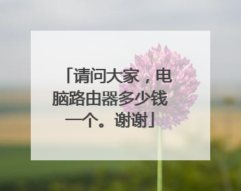 请问大家，电脑路由器多少钱一个。谢谢