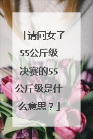 请问女子55公斤级决赛的55公斤级是什么意思?