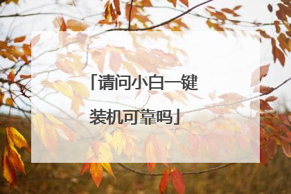 请问小白一键装机可靠吗