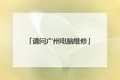 请问广州电脑维修