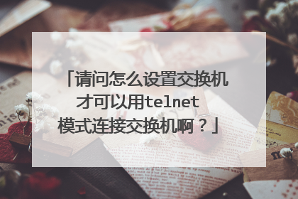 请问怎么设置交换机才可以用telnet模式连接交换机啊？