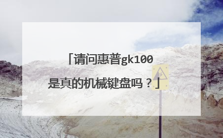 请问惠普gk100是真的机械键盘吗?