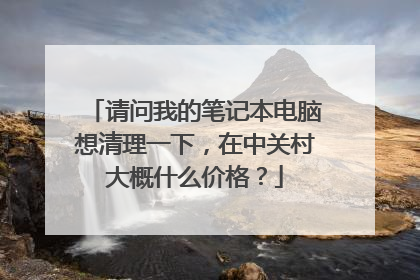 请问我的笔记本电脑想清理一下,在中关村大概什么价格?