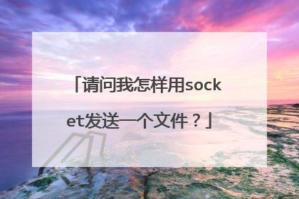 请问我怎样用socket发送一个文件？