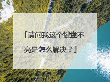 请问我这个键盘不亮是怎么解决？