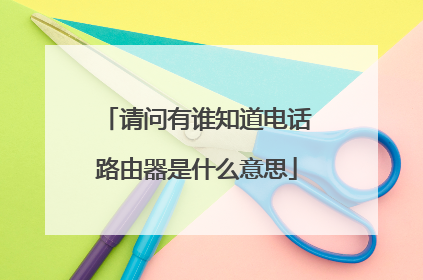 请问有谁知道电话路由器是什么意思