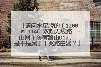请问水星牌的(1200M 11AC 双频无线路由器)薄荷路由D12, 是不是属于千兆路由器?