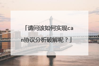 请问该如何实现can协议分析破解呢?