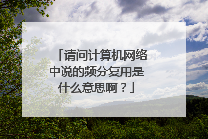 请问计算机网络中说的频分复用是什么意思啊?