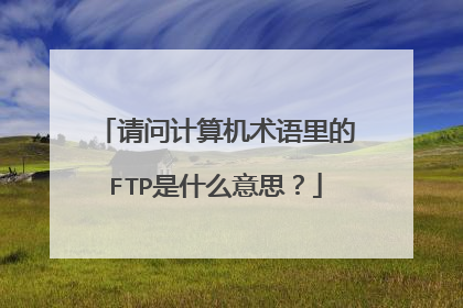 请问计算机术语里的FTP是什么意思?