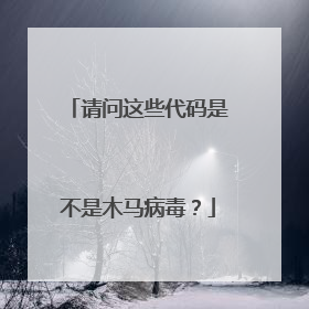 请问这些代码是不是木马病毒?