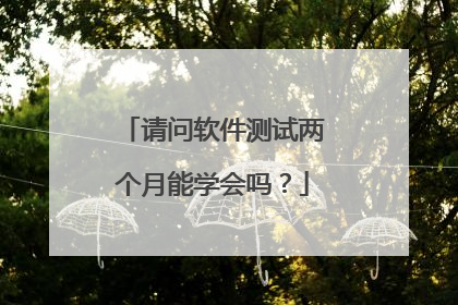 请问软件测试两个月能学会吗?