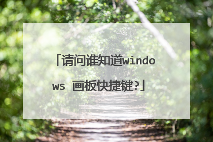 请问谁知道windows 画板快捷键?