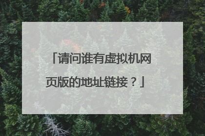 请问谁有虚拟机网页版的地址链接?