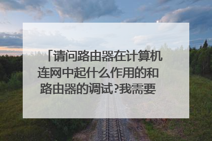 请问路由器在计算机连网中起什么作用的和路由器的调试?我需要详细的调试方法?