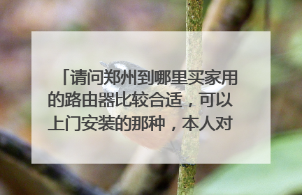 请问郑州到哪里买家用的路由器比较合适，可以上门安装的那种，本人对电脑那是一窍不通？