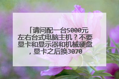 请问配一台5000元左右台式电脑主机?不要显卡和显示器和机械硬盘,显卡之后换3070 应该怎么搭配