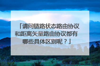请问链路状态路由协议和距离矢量路由协议都有哪些具体区别呢？
