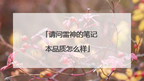 请问雷神的笔记本品质怎么样