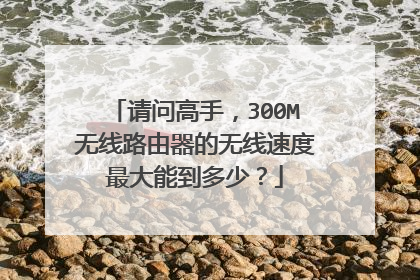 请问高手，300M无线路由器的无线速度最大能到多少？