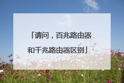 请问，百兆路由器和千兆路由器区别