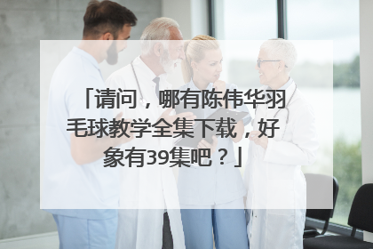请问，哪有陈伟华羽毛球教学全集下载，好象有39集吧？