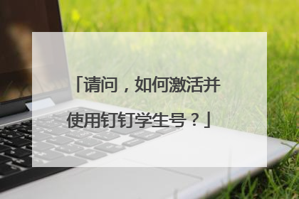 请问,如何激活并使用钉钉学生号?