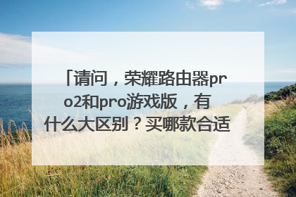 请问，荣耀路由器pro2和pro游戏版，有什么大区别？买哪款合适呢？家里有三个台式电，一个笔记本。