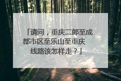 请问,重庆二郎至成都市区至乐山至重庆 线路该怎样走?