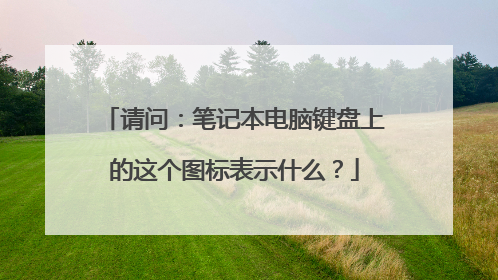 请问：笔记本电脑键盘上的这个图标表示什么？